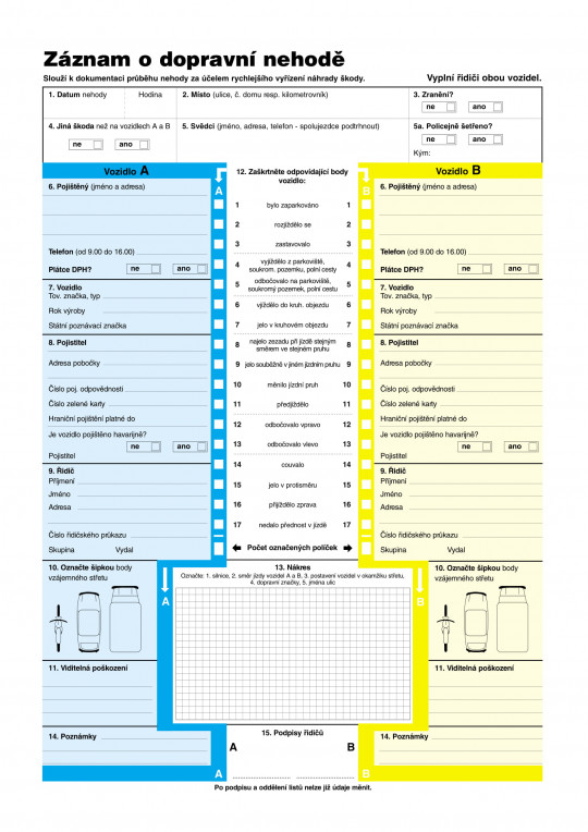 Záznam o dopravní nehodě